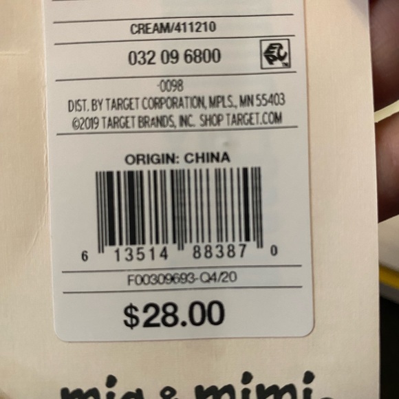 Mia & Mimi Toddler Girl’s Flower Lace Cream Dress Size S New, Tags Button Back - Picture 3 of 3